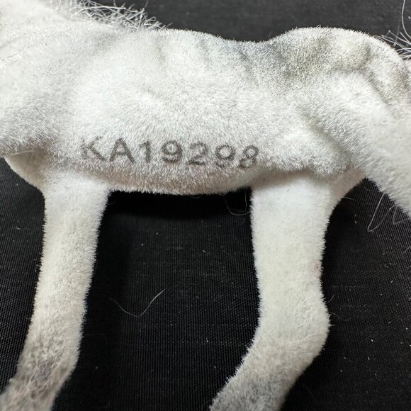 Vintage White Flocked Pony Fur Mane Tail 3in Miniature Horse Toy Fuzzy White - Picture 13 of 14